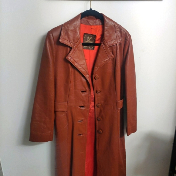 24k by David di Mondes Jackets & Blazers - Vintage Leather Trench Coat